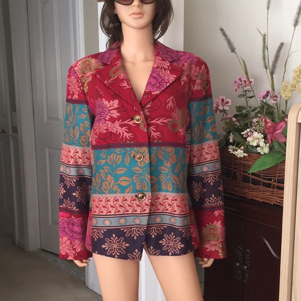 Coldwater woven tapestry blazer